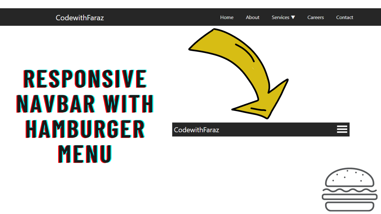 Let S Build A Responsive Navbar And Hamburger Menu Using Html Css My Xxx Hot Girl